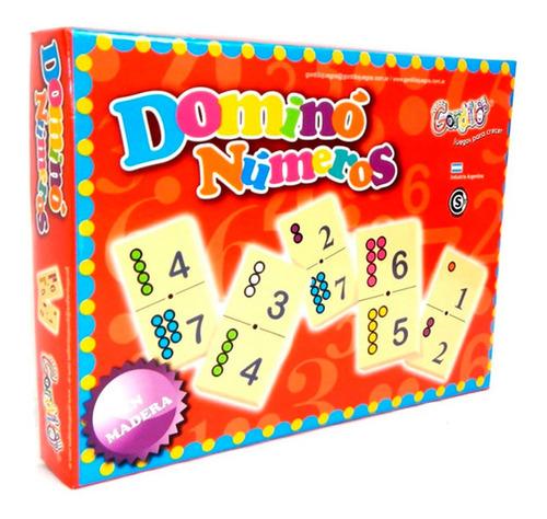 DOMINO NUMEROS MADERA