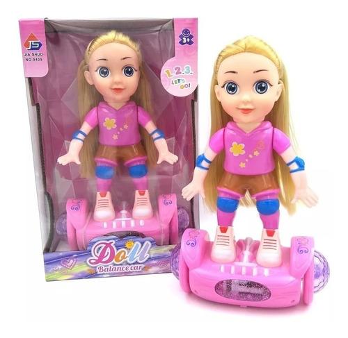 MUÑECA CON SCOOTER CON LUZ Y SONIDO