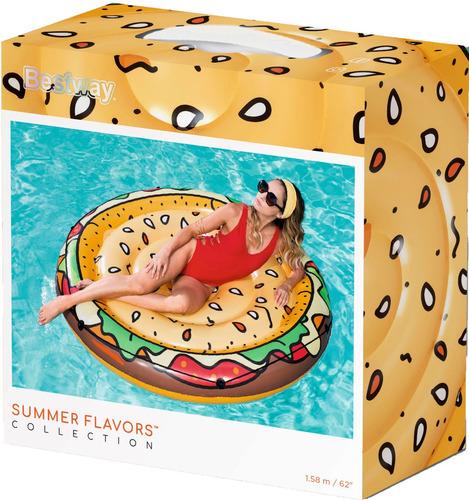 COLCHONETA INFLABLE BURGUER DE 158CM