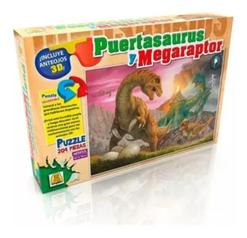 PUZZLE 3D PUERTASAURUS Y MEGARAPTOR