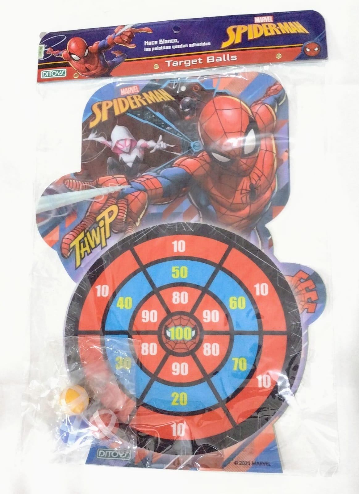 SPIDERMAN TIRO AL BLANCO C/VELCRO EN BOLSA