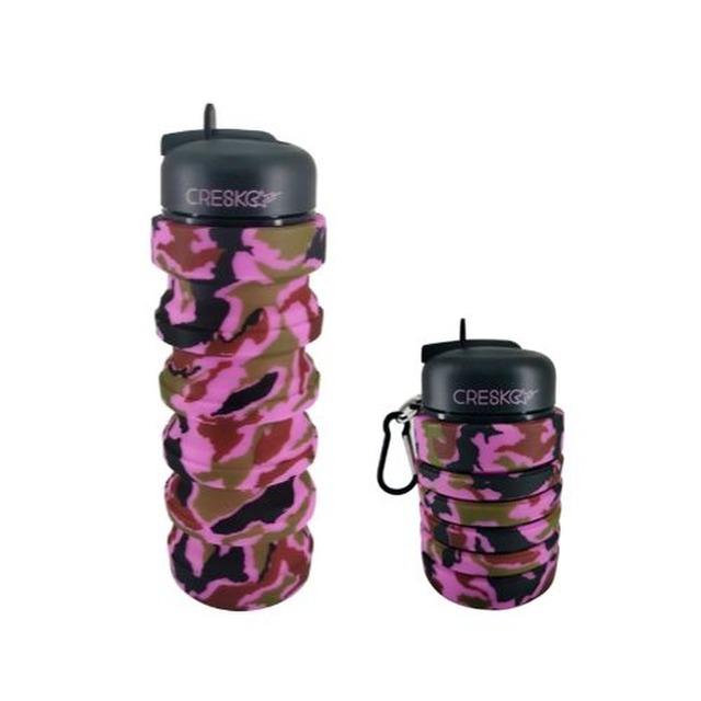 BOTELLA PLEGABLE CAMUFLADA VIOLETA