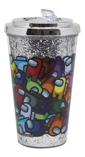 VASO CON TAPA Y PICO AMONG US