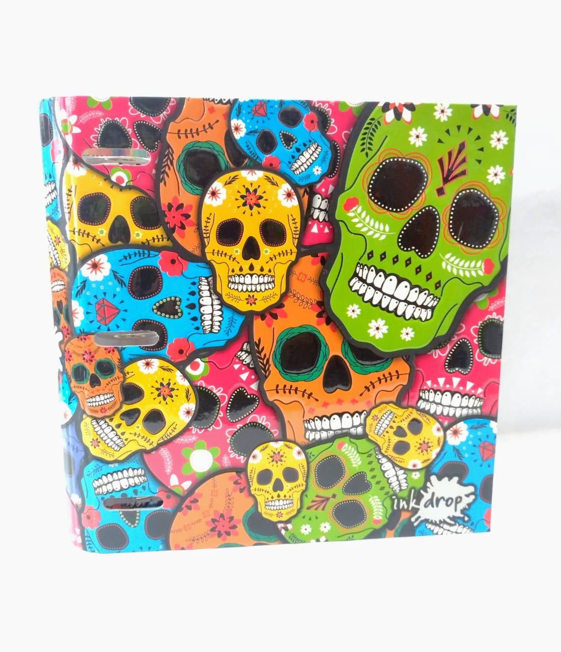 CARPETA 3 ANILLOS CALAVERA