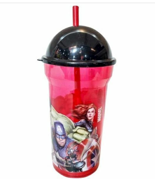 VASO C/TAPA Y SORBETE AVENEGRS