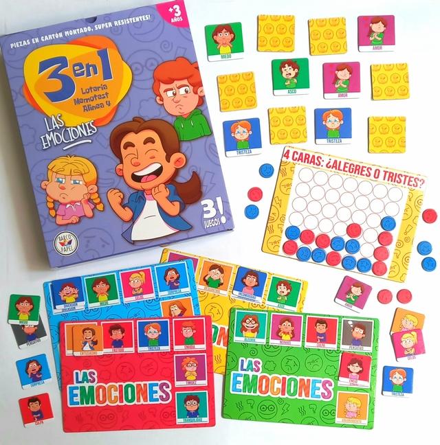 JUEGOS 3 EN 1  LAS EMOCIONES