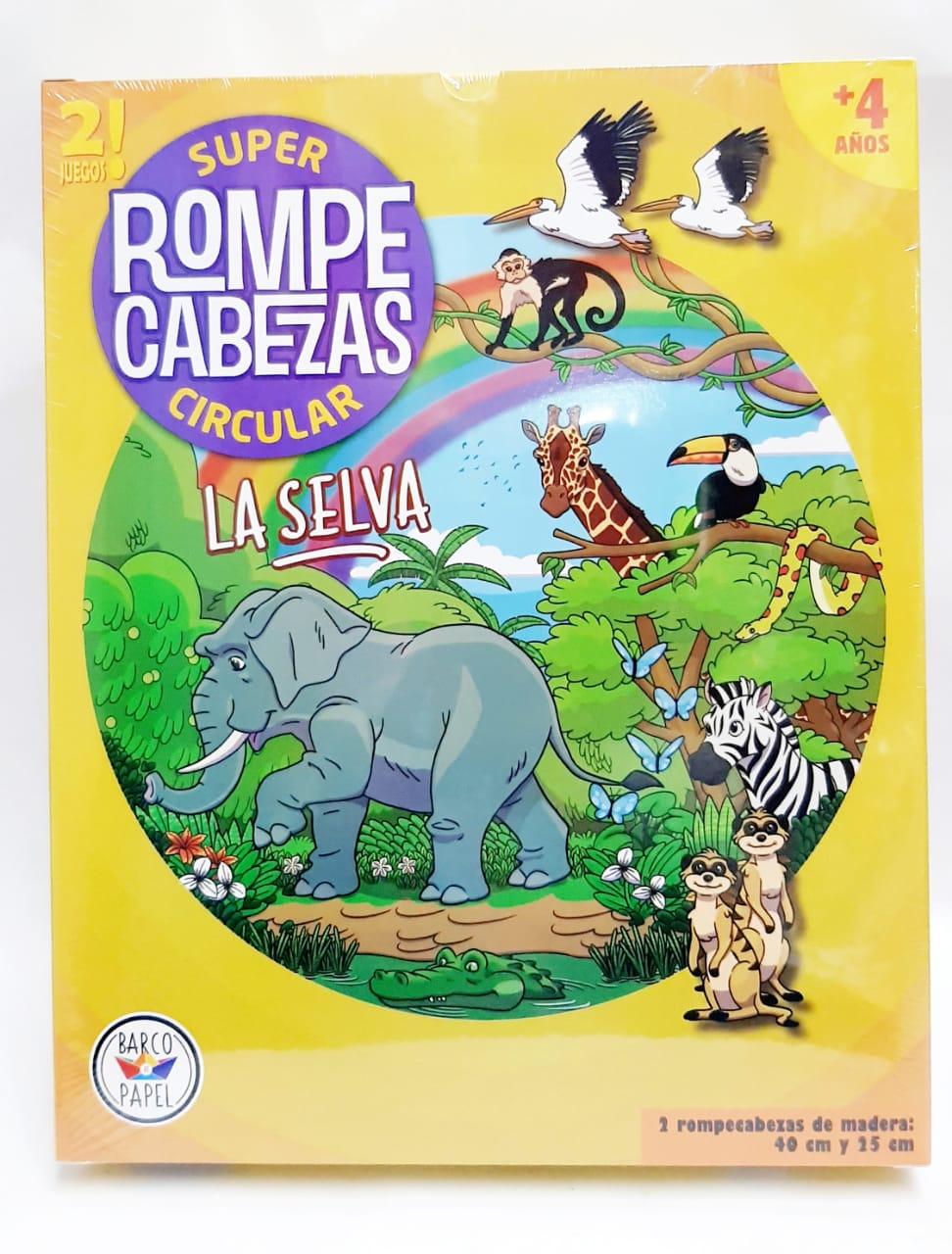 2 SUPER ROMPECABEZAS CIRCULAR DE MADERA LA SELVA