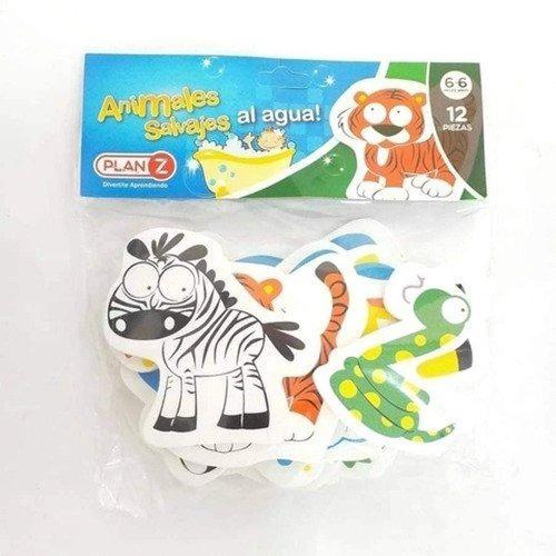 ANIMALES SALVAJES AL AGUA X 12 PIEZAS