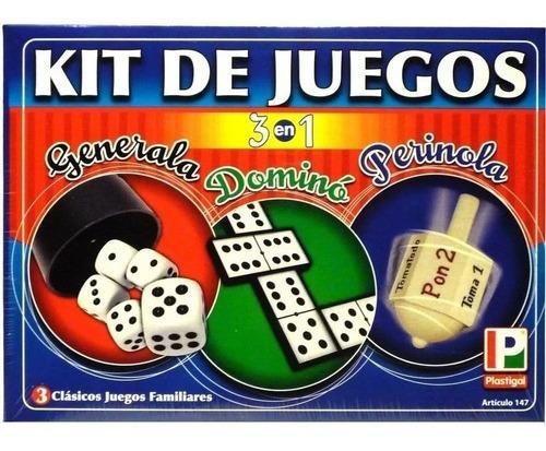 KIT DE JUEGOS 3EN1 - GENERALA/DOMINO/PERINOLA -