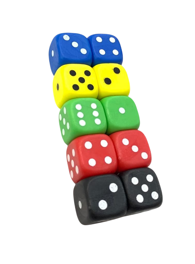 DADOS PLASTICOS 17MM COLORES X 1 (122)