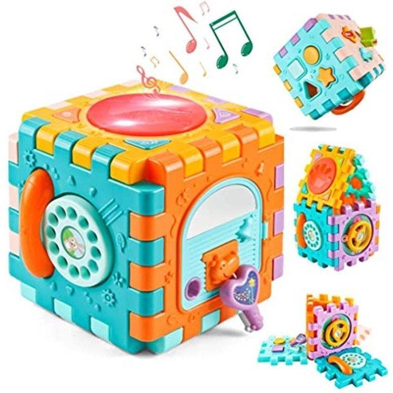 CUBO DIDACTICO CON LUZ Y SONIDO GRANDE