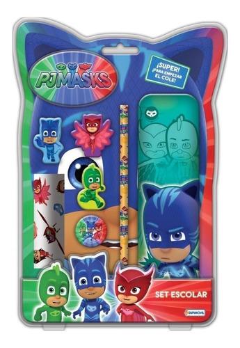SET ESCOLAR EN BLISTER PJ MASKS