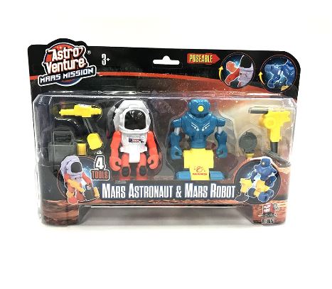 ASTRO VENTURE ASTRONAUTA Y ROBOT EN BLISTER