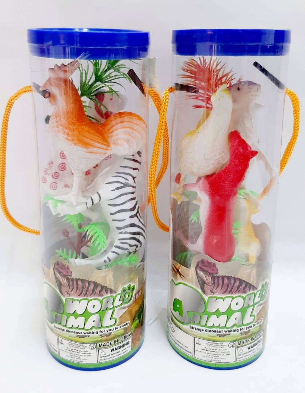 ANIMALES X4 CON ACCESORIOS EN TUBO