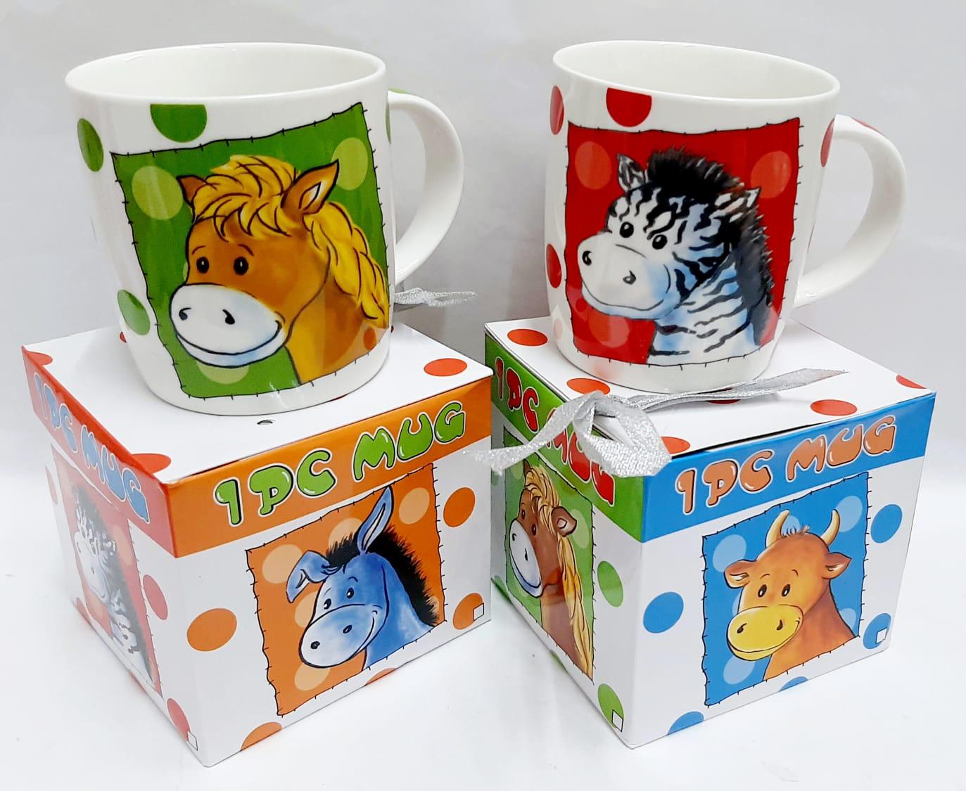 TAZA CERAMICA ANIMALES EN CAJA REGALO SURTIDAS