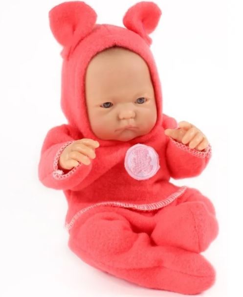 BEBE MINI CAPUCHA CON OREJAS 25CM