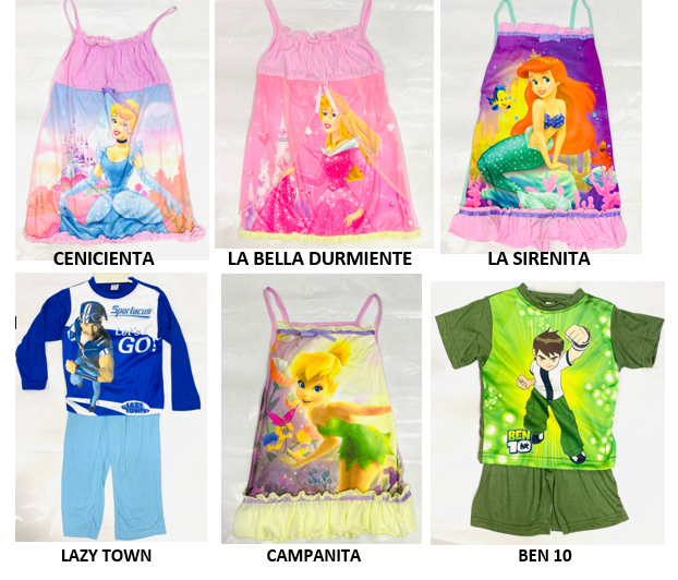 PIJAMAS DE PERSONAJES