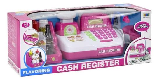 CAJA REGISTRADORA ROSA CON BALANZA