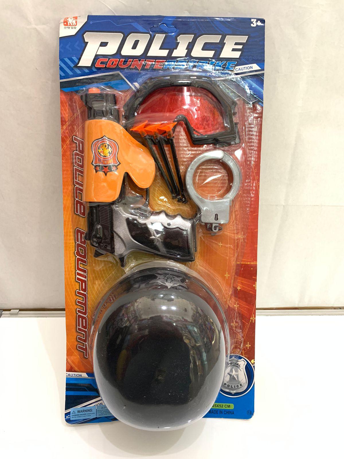 SET DE POLICIA CON CASCO EN BLISTER 61056