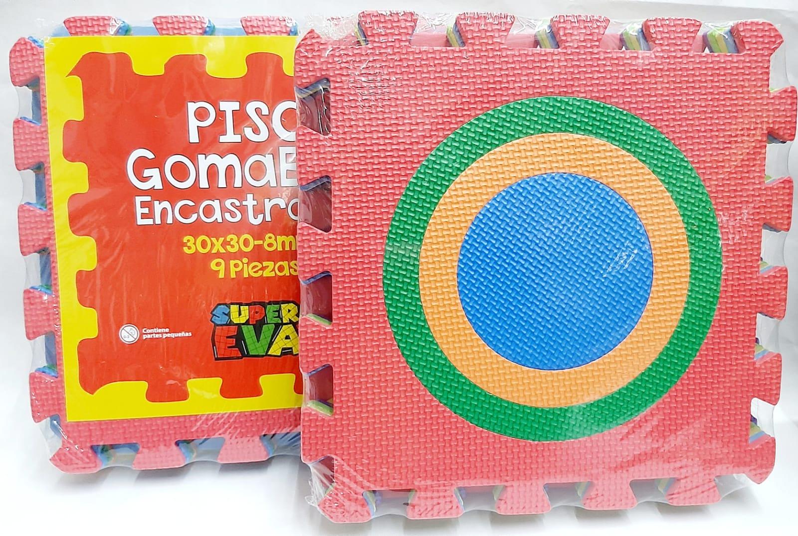 PISO GOMA EVA CIRCULOS 9 PZS