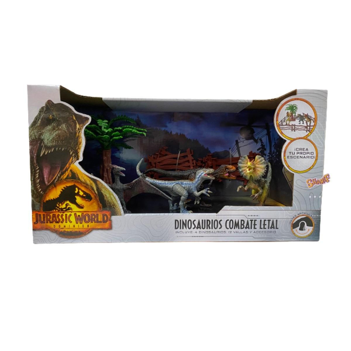 JURASSIC WORLD COMBATE LETAL DINOSAURIOS X4