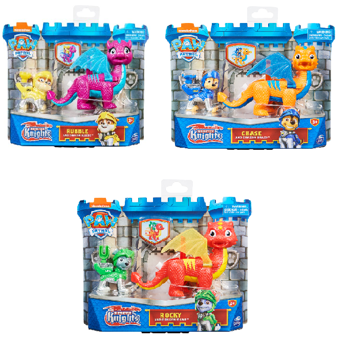 PAW PATROL FIGURA CON DRAGON EN BLISTER - MODELOS SURTIDOS