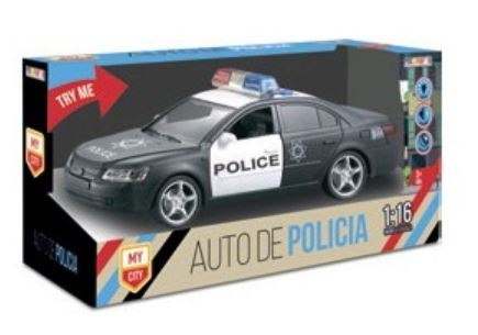AUTO POLICIA CON LUZ Y SONIDO  1:20