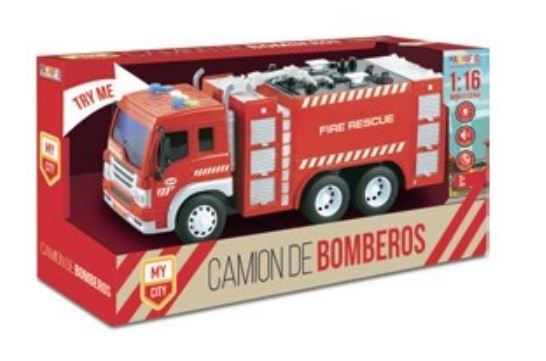 CAMION BOMBERO CON LUZ Y SONIDO 1:20 CHICO (2200)