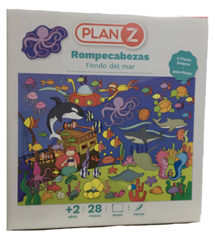 PUZZLE DE PISO GIGANTE FONDO DEL MAR 28 PZAS