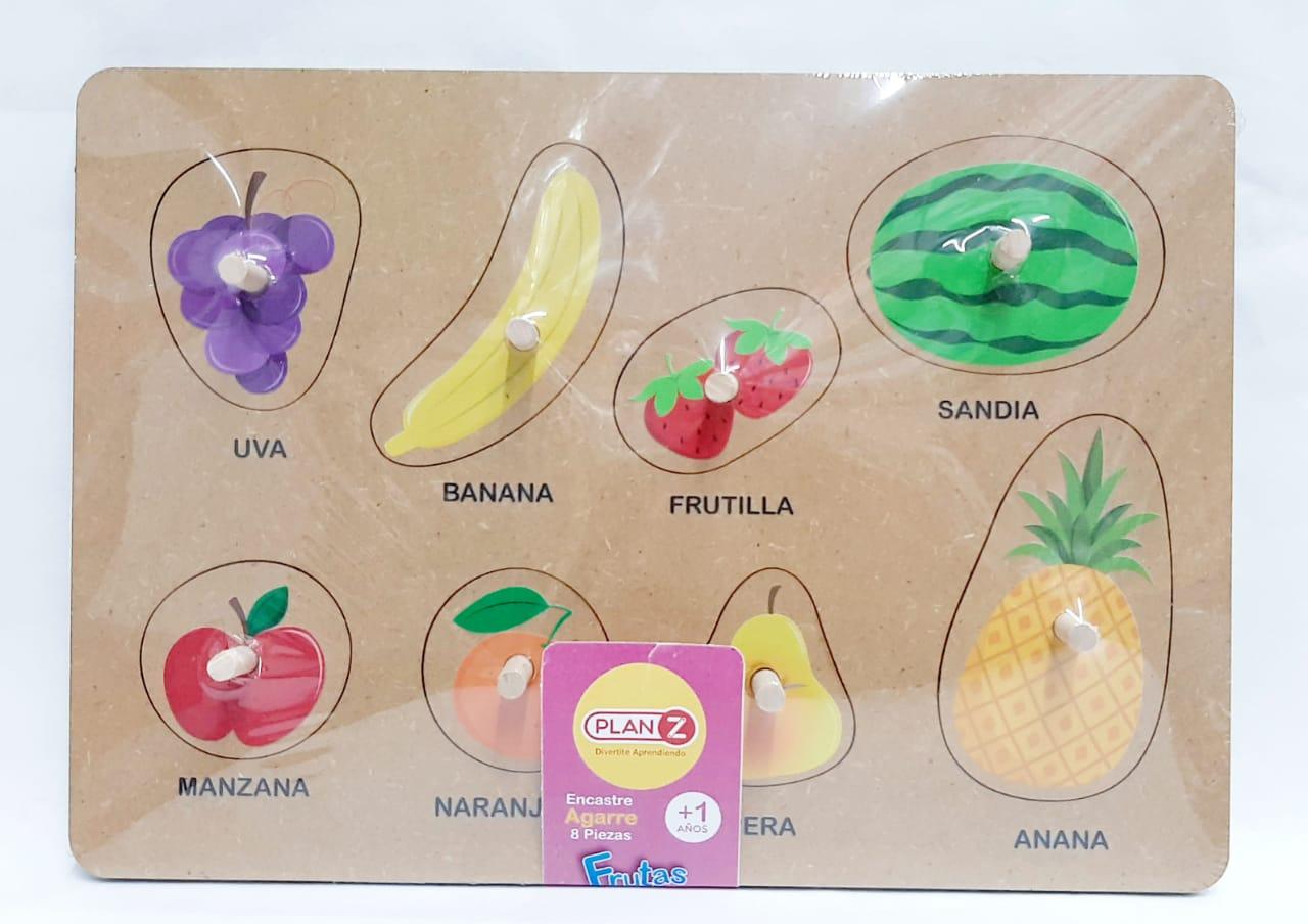 ENCASTRE FRUTAS AGARRE 8PZS MADERA