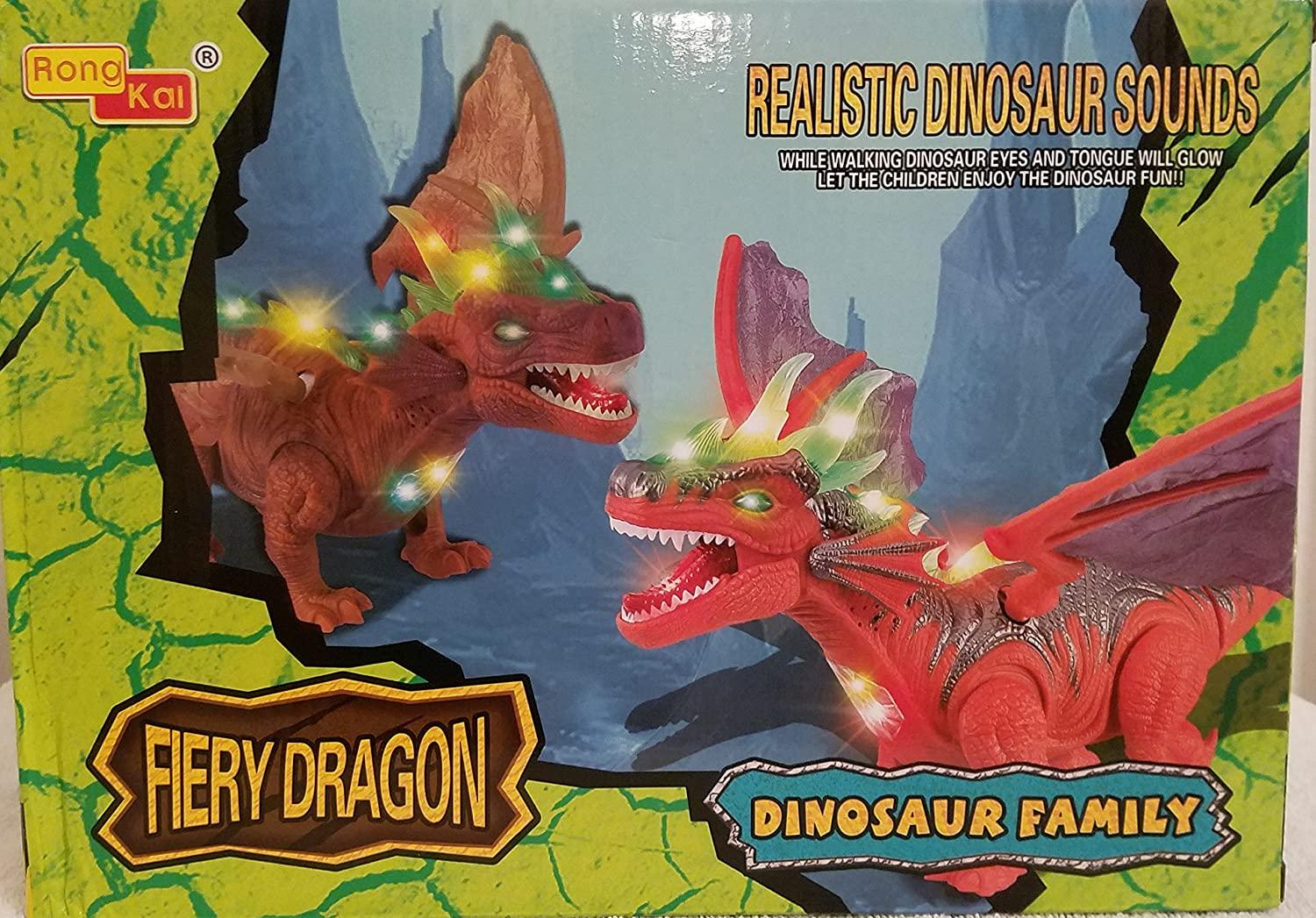 FIERY DRAGON CON ALAS LUZ Y CAMINA