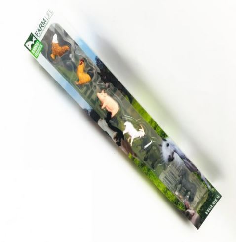 SET DE 6 ANIMALES DE LA GRANJA EN CAJA
