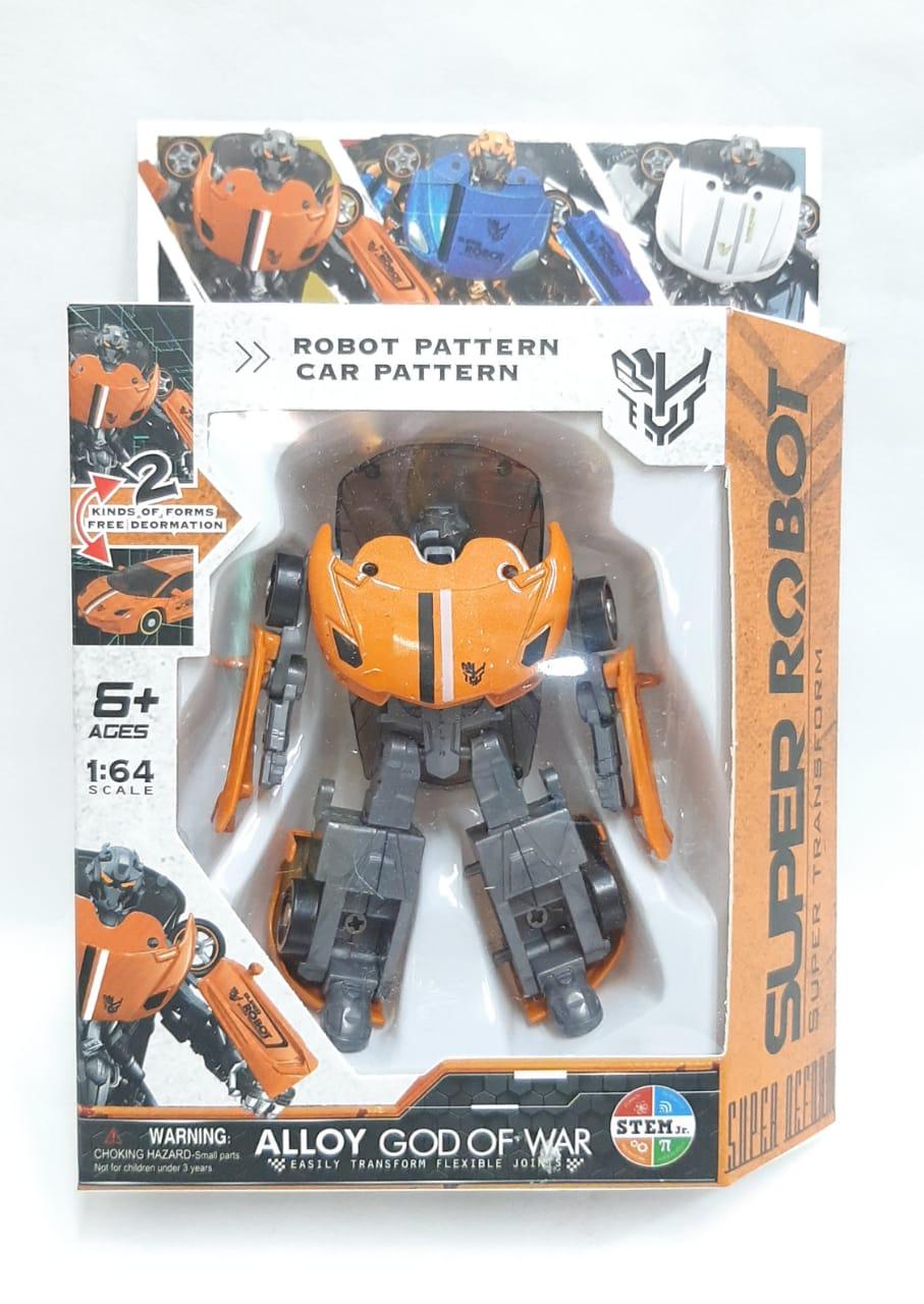 TRANSFORMERS METAL CHICO NARANJA EN CAJA
