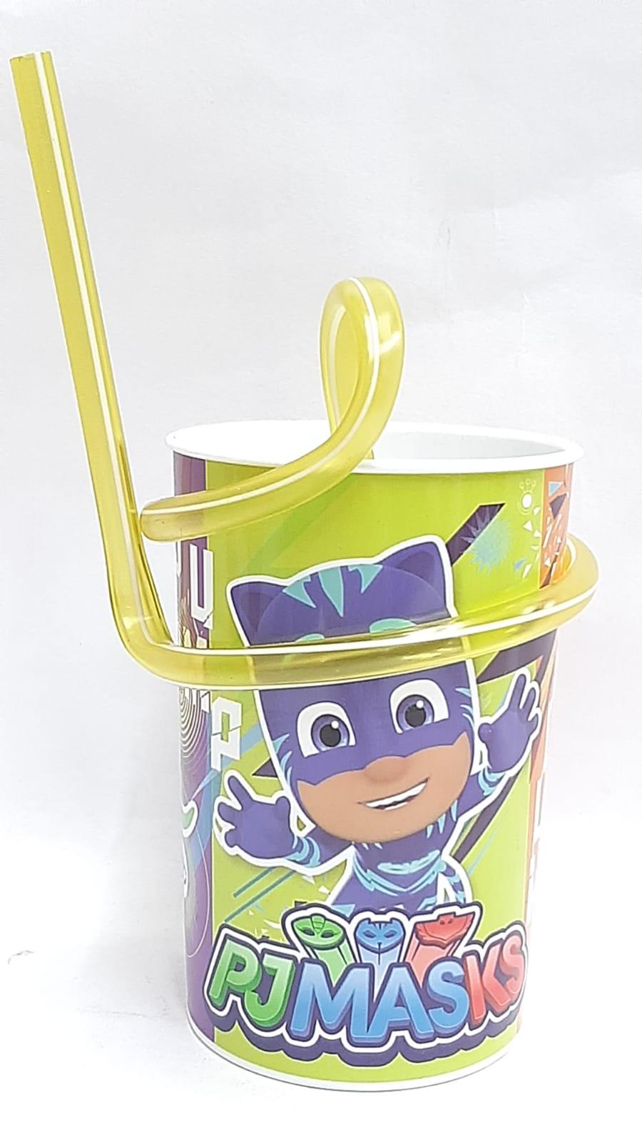 VASO JUNIOR CON SORBETE PJ MASKS