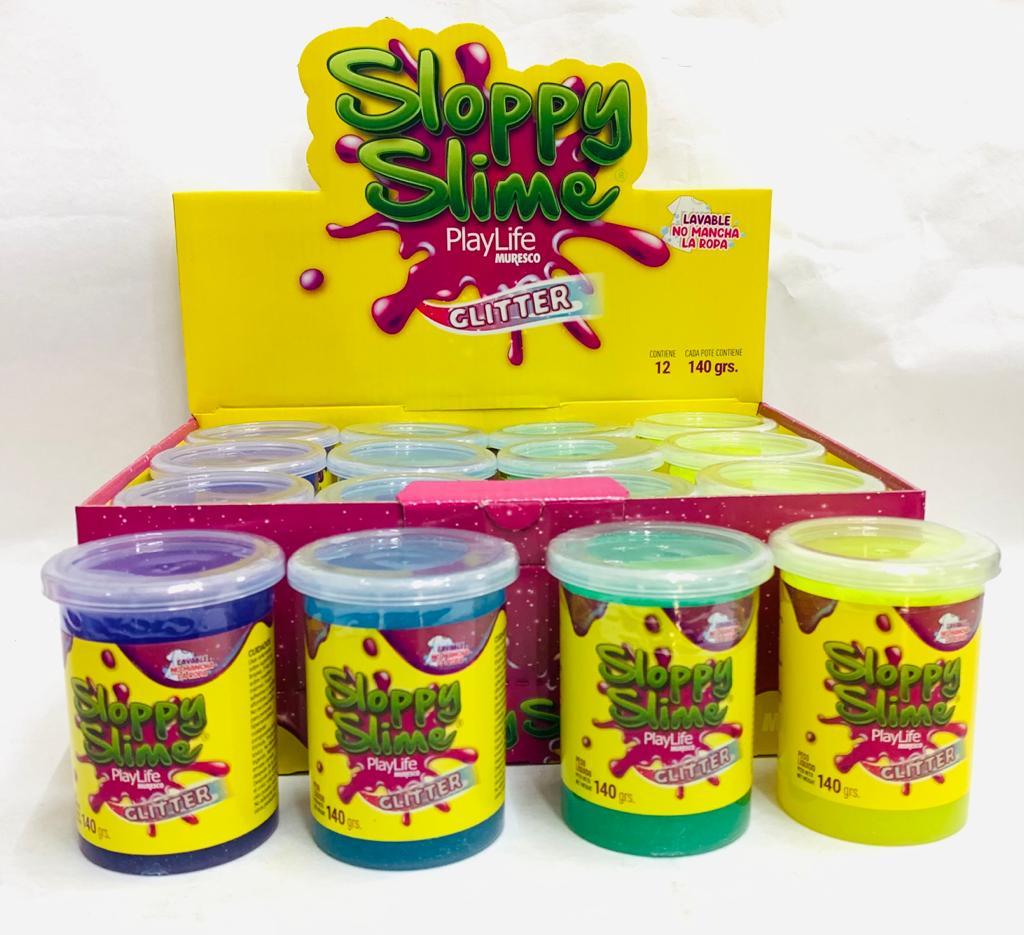 SLOPPY SLIME CON GLITTER X 12