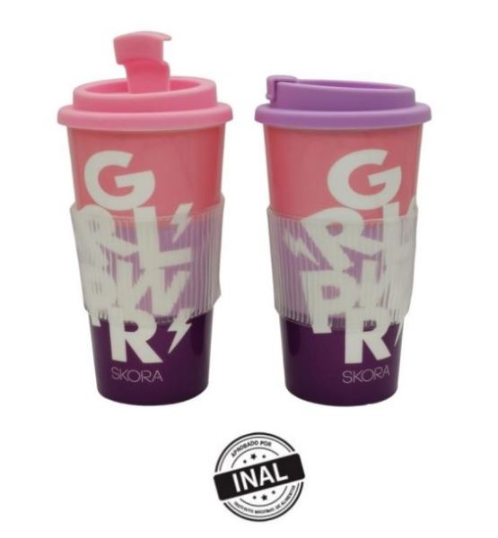 VASO TERMICO AGARRE SILICONA 450ML - COLORES SURTIDOS