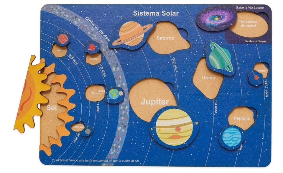 ENCASTRE PLANETAS SISTEMA SOLAR EN MADERA