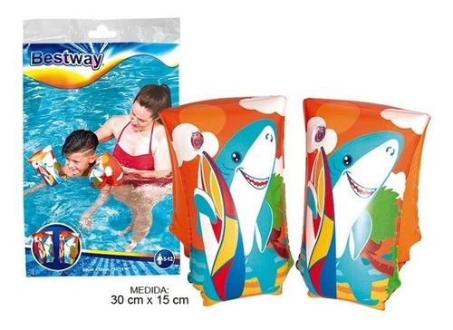 BRACITOS INFLABLE TIBURON - PINGÜINO 30CM