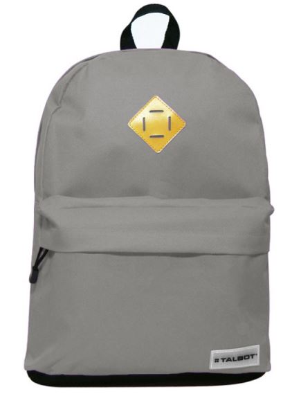 MOCHILA ESPALDA LISA GRIS