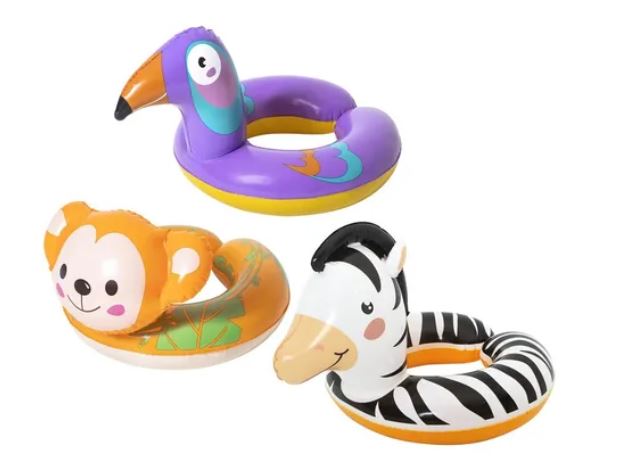 SALVAVIDAS INFLABLE ANIMALITO CON CABEZA 3-6 AÑOS