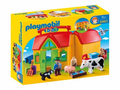 PLAYMOBIL 123 GRANJA MALETIN 17 PIEZAS