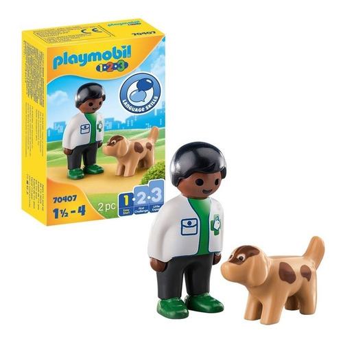 PLAYMOBIL 123 VETERINARIO CON PERRO