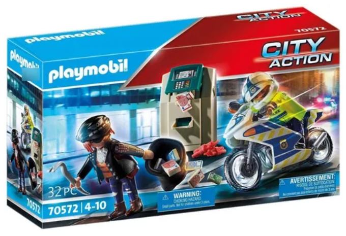 PLAYMOBIL MOTO POLICIA CON LADRON