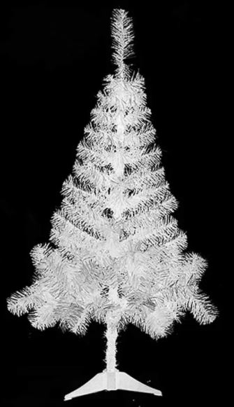 ARBOL DE NAVIDAD CANADIENSE 1.20 MTS BLANCO BASE METAL