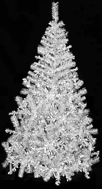 ARBOL DE NAVIDAD ACONCAGUA INVIERNO 1.30 MTS BLANCO CON PLATA BASE METAL