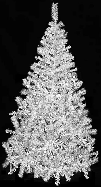 ARBOL DE NAVIDAD ACONCAGUA INVIERNO 1.50 MTS BLANCO CON PLATA BASE METAL