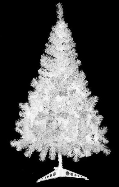 ARBOL DE NAVIDAD CANADIENSE 1.50 MTS BLANCO BASE METAL