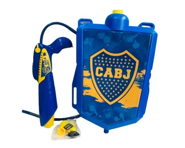 PISTOLA AGUA CON MOCHILA PECHERA BOCA JR