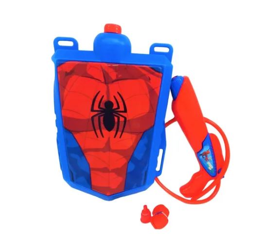 PISTOLA AGUA CON MOCHILA PECHERA SPIDERMAN