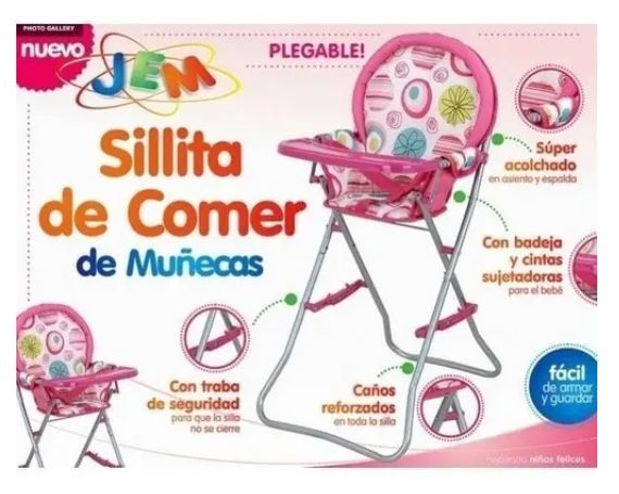 SILLA DE COMER PARA BEBE METAL